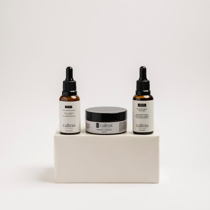 Ritual de beleza minimalista com produtos naturais